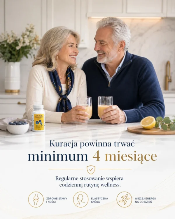 Salmon Collagen kuracja powinna trwać minumum 4 miesiące